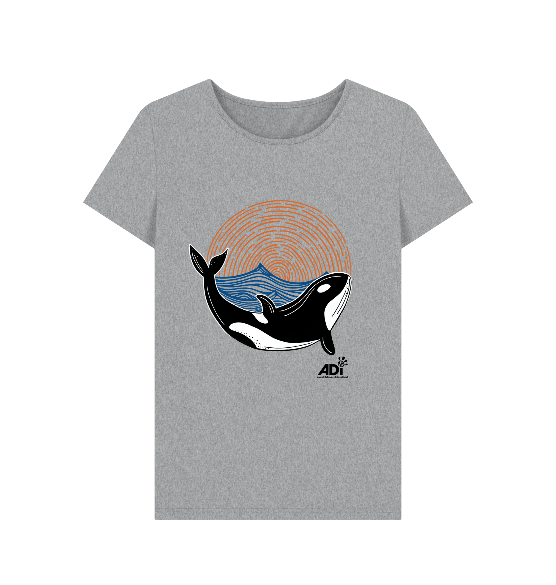 Athletic Grey Printed T-shirt Front