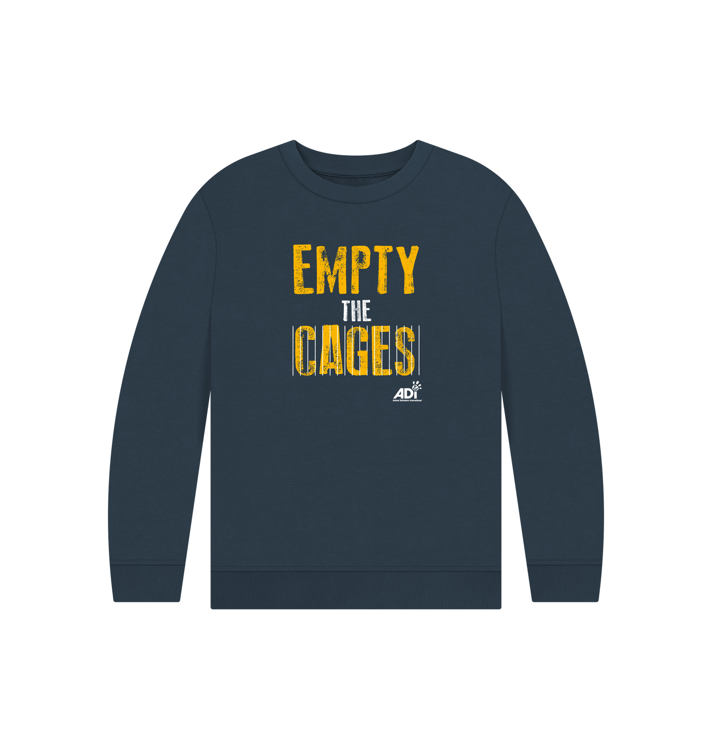 Navy Blue Printed Kids Jumper Front