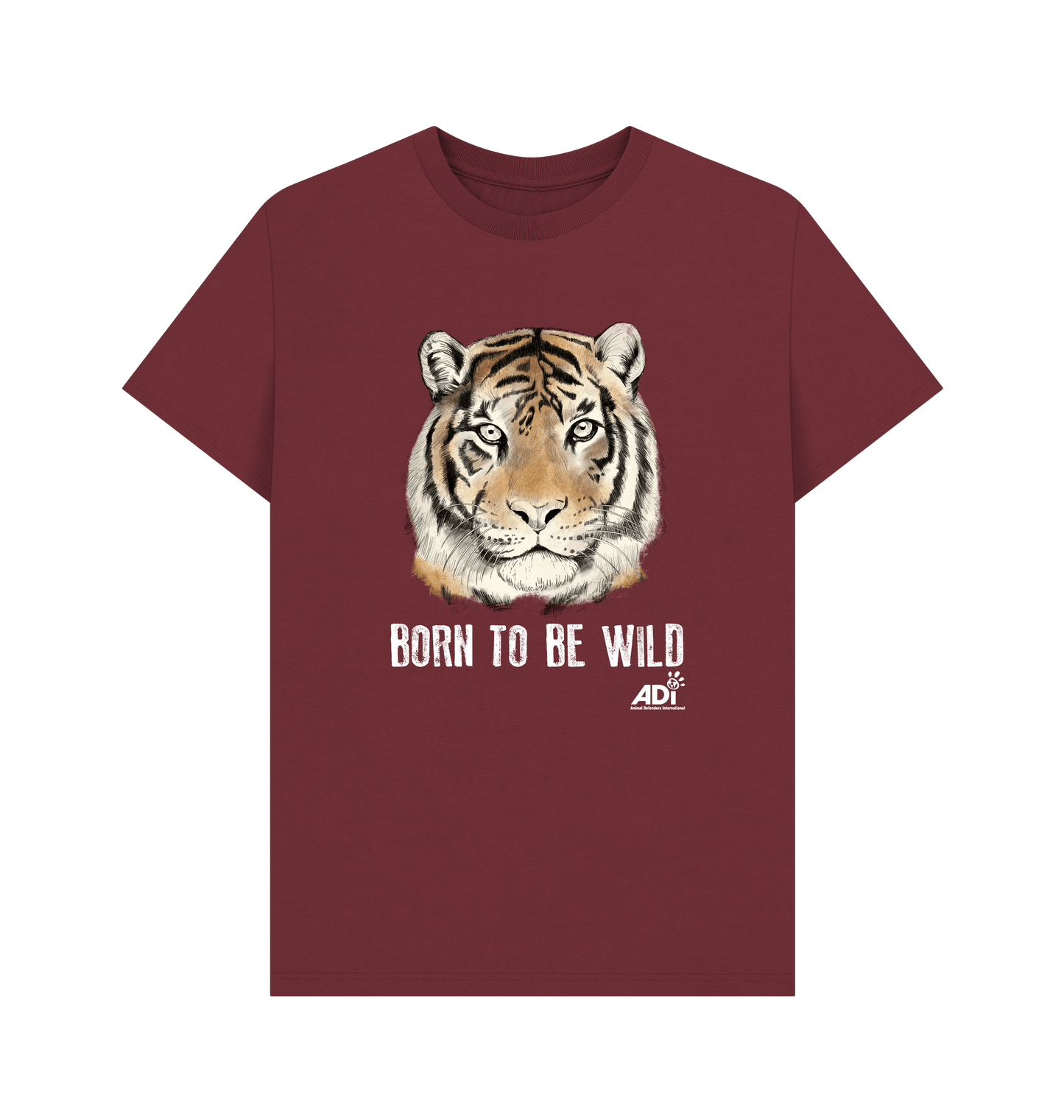 Red Wine Printed T-shirt Front