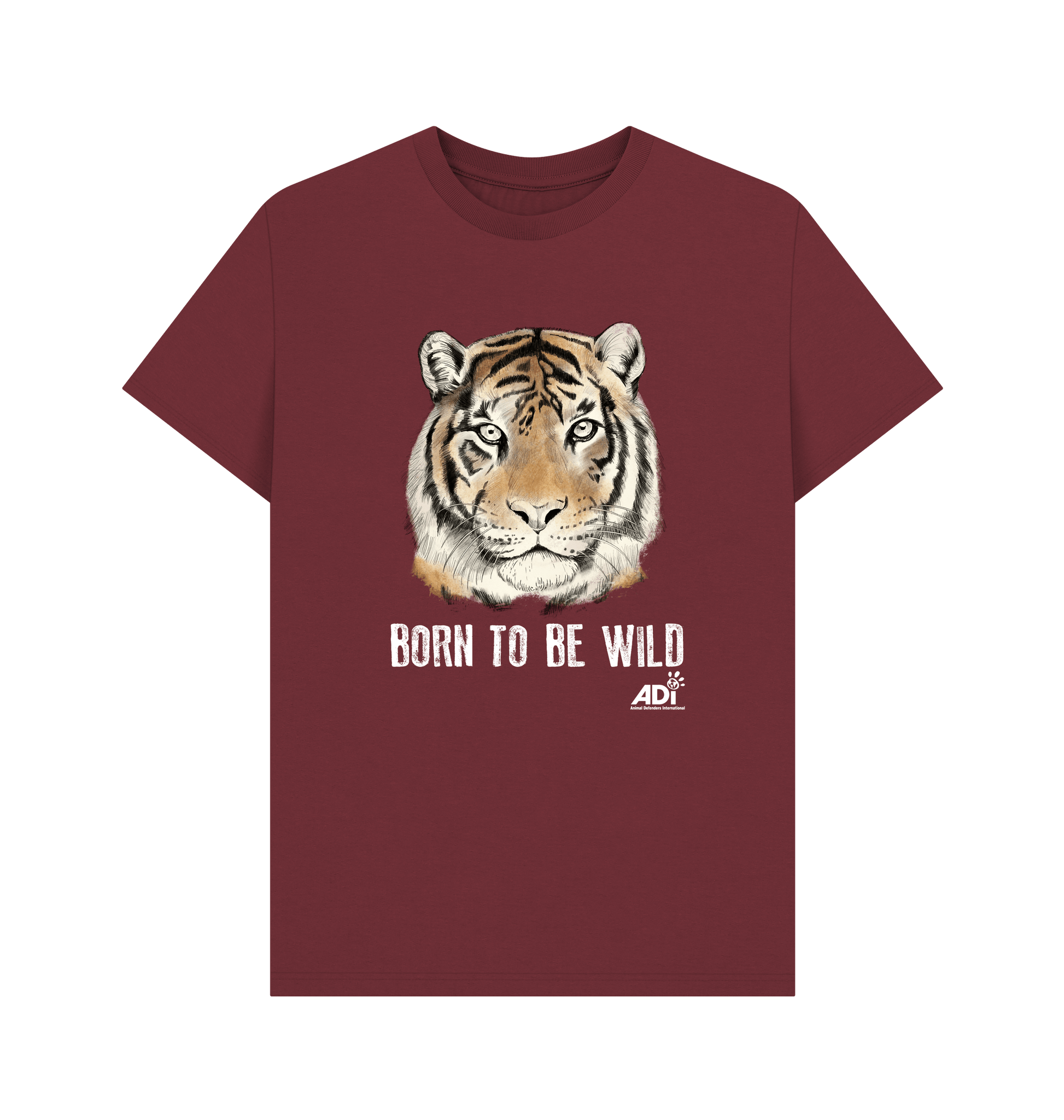 Red Wine Printed T-shirt Front