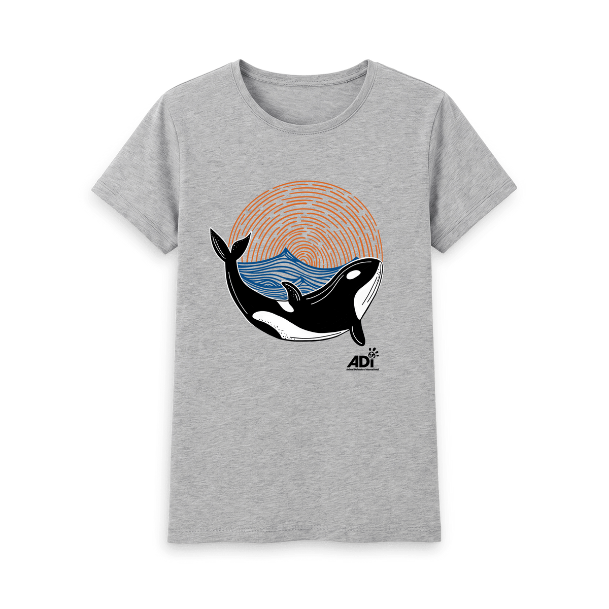 Athletic Grey Printed T-shirt Front