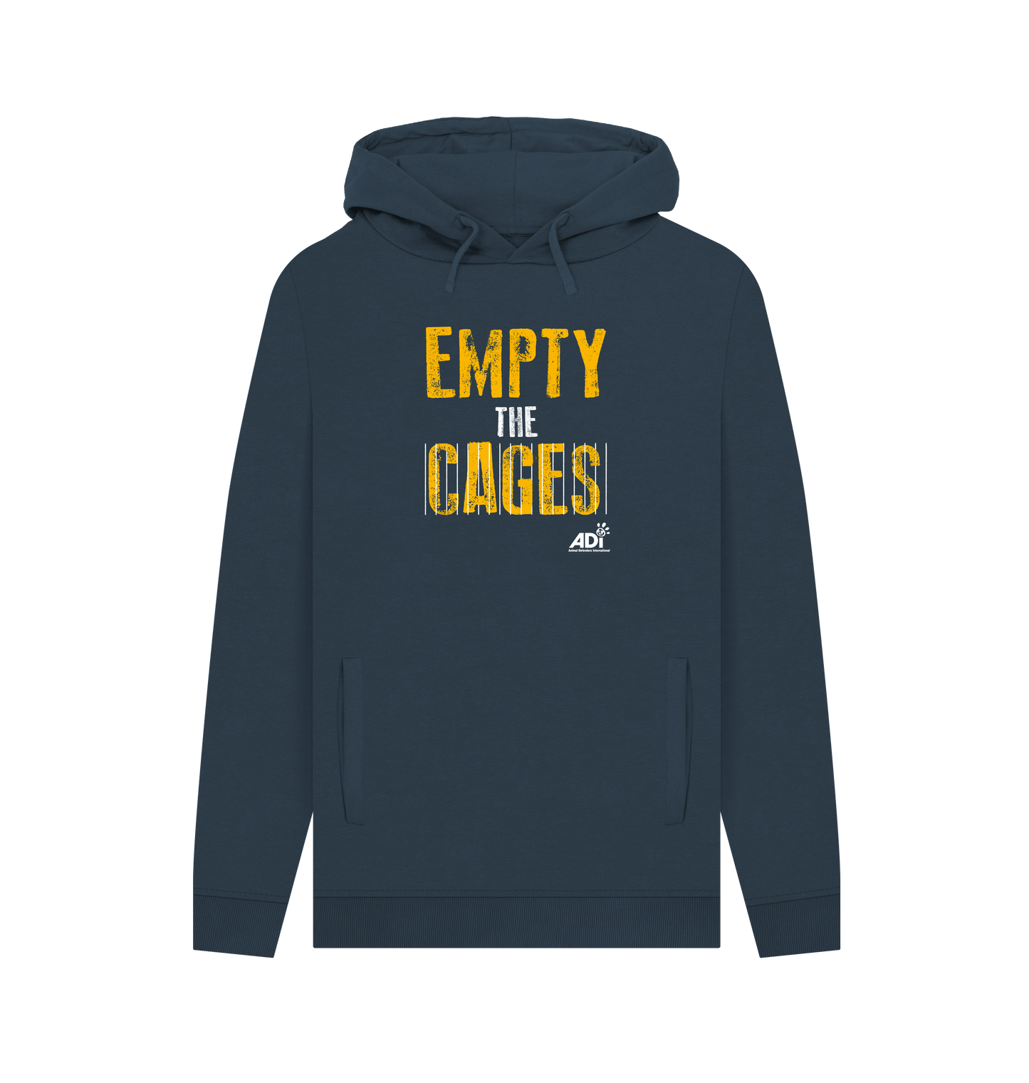 Navy Printed Hoody Front