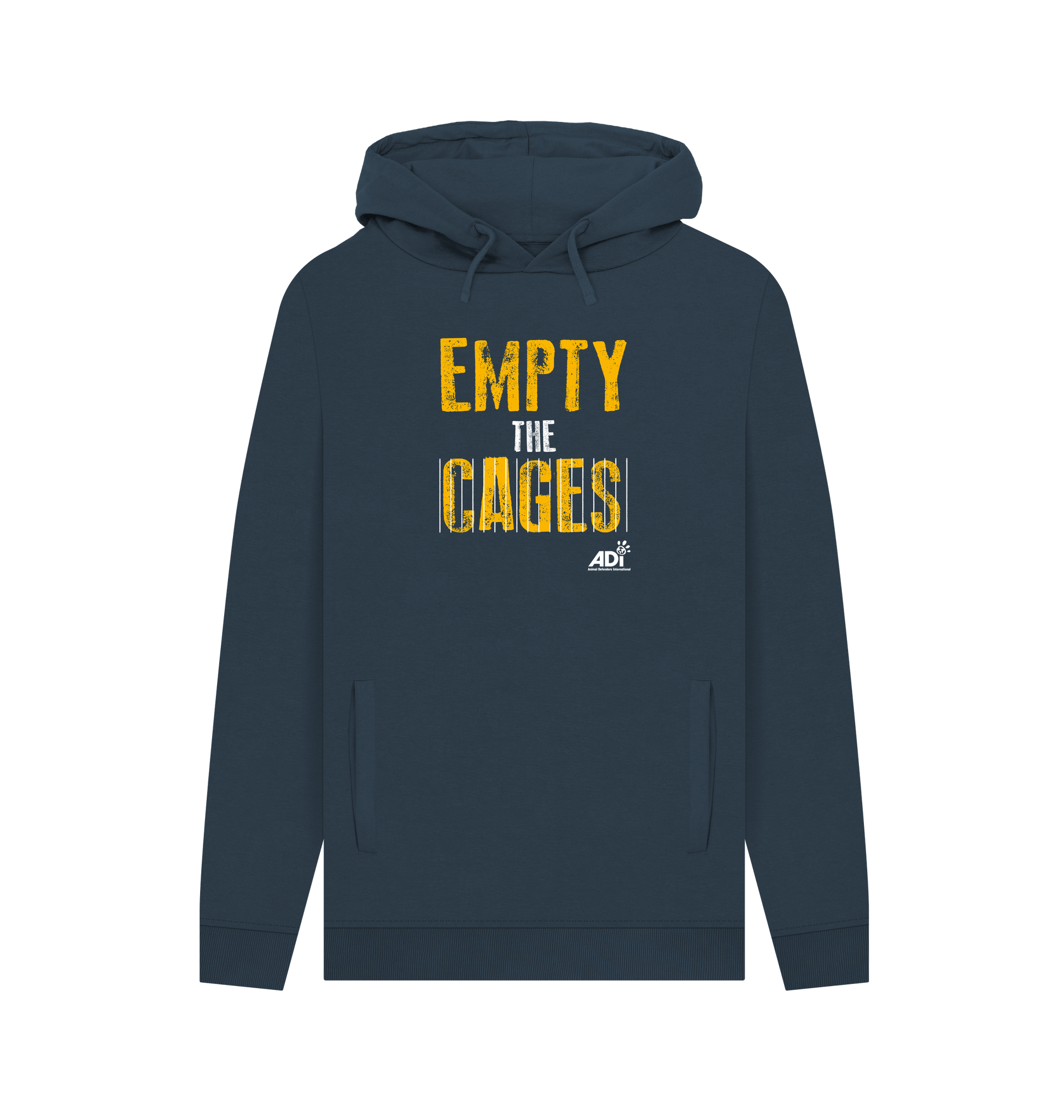 Navy Printed Hoody Front