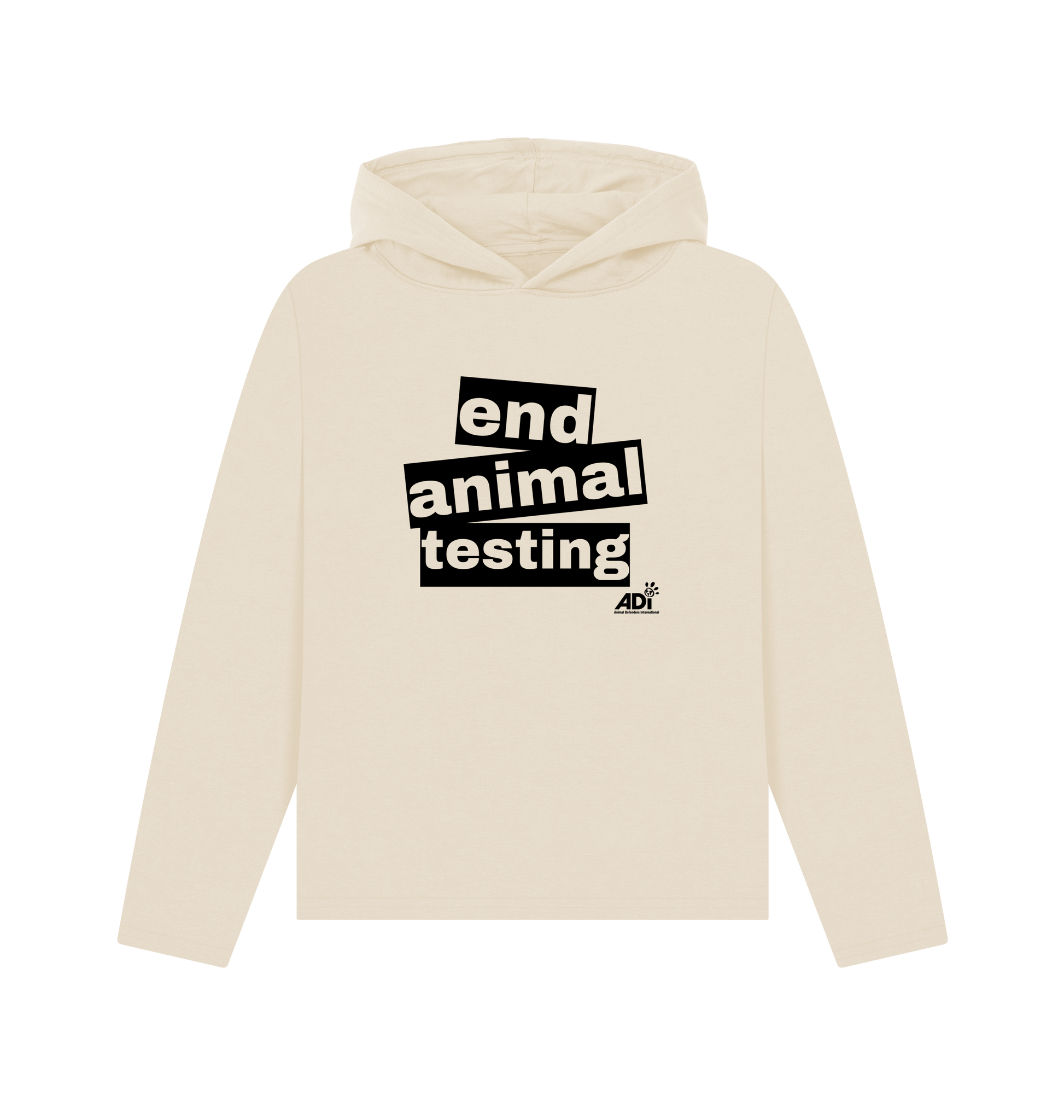 Oat Printed Hoody Front