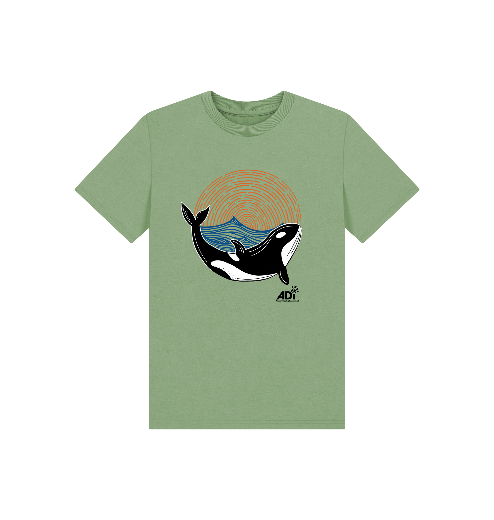 Sage Printed Kids T-Shirt Front