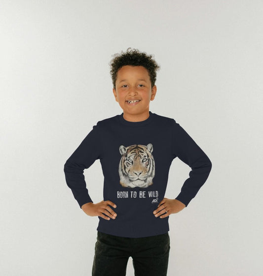 Born To Be Wild Dark Kids Jumper