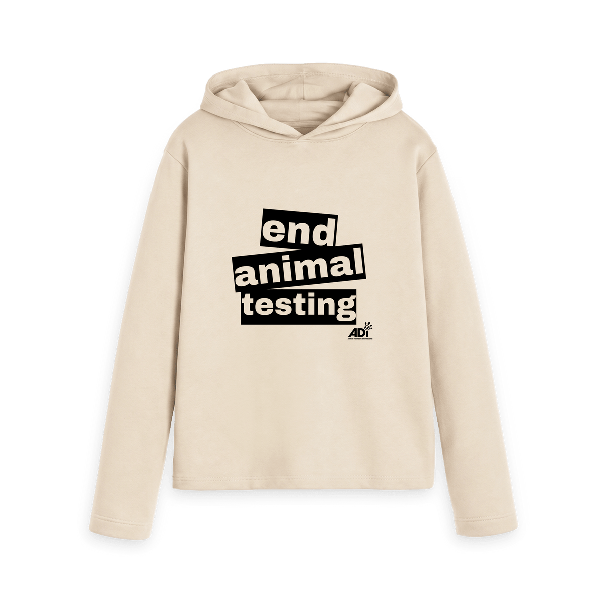 Oat Printed Hoody Front
