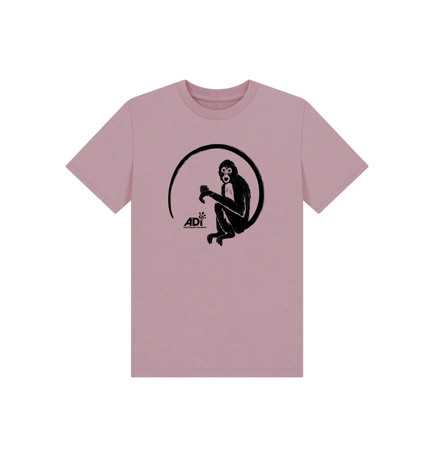Mauve Printed Kids T-Shirt Front