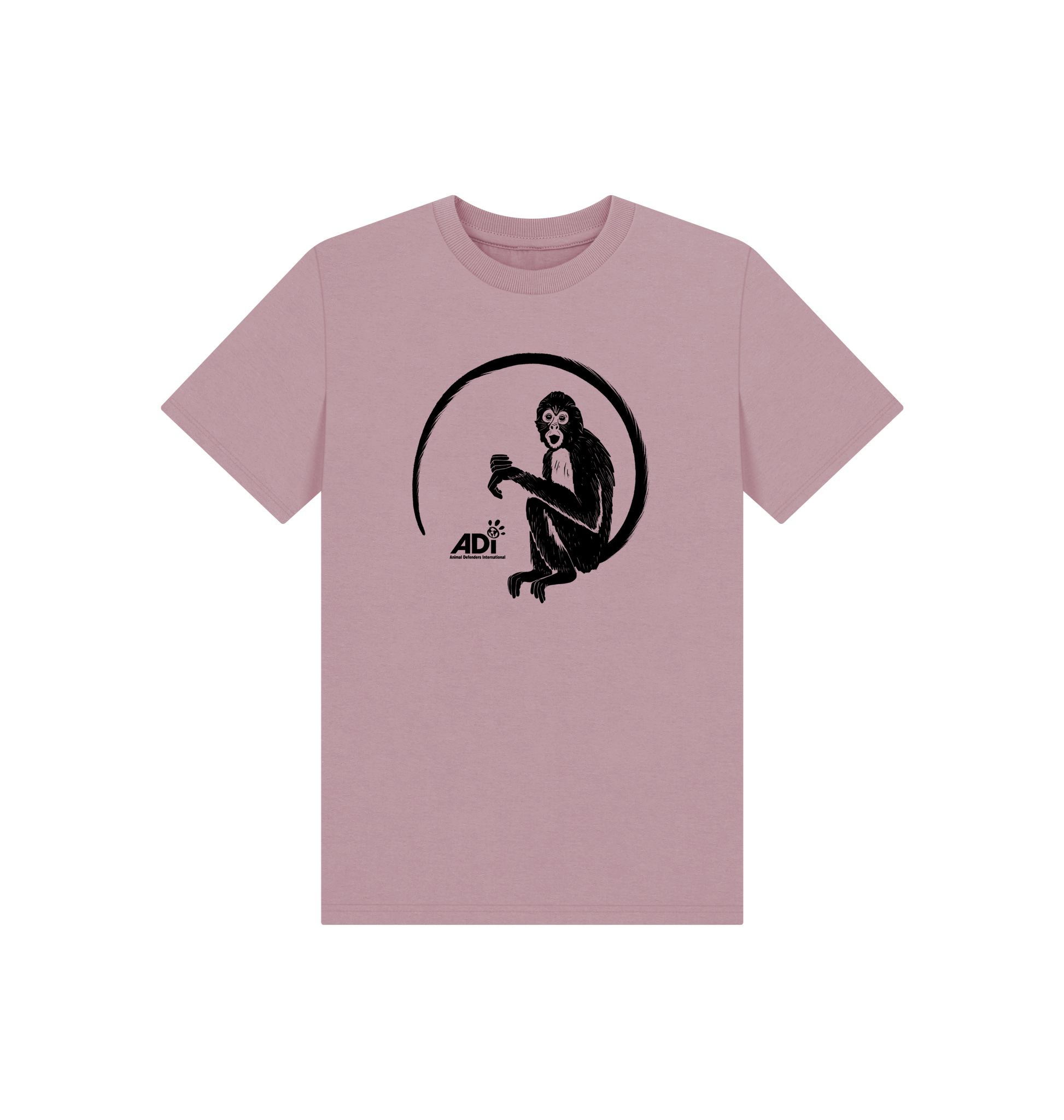 Mauve Printed Kids T-Shirt Front