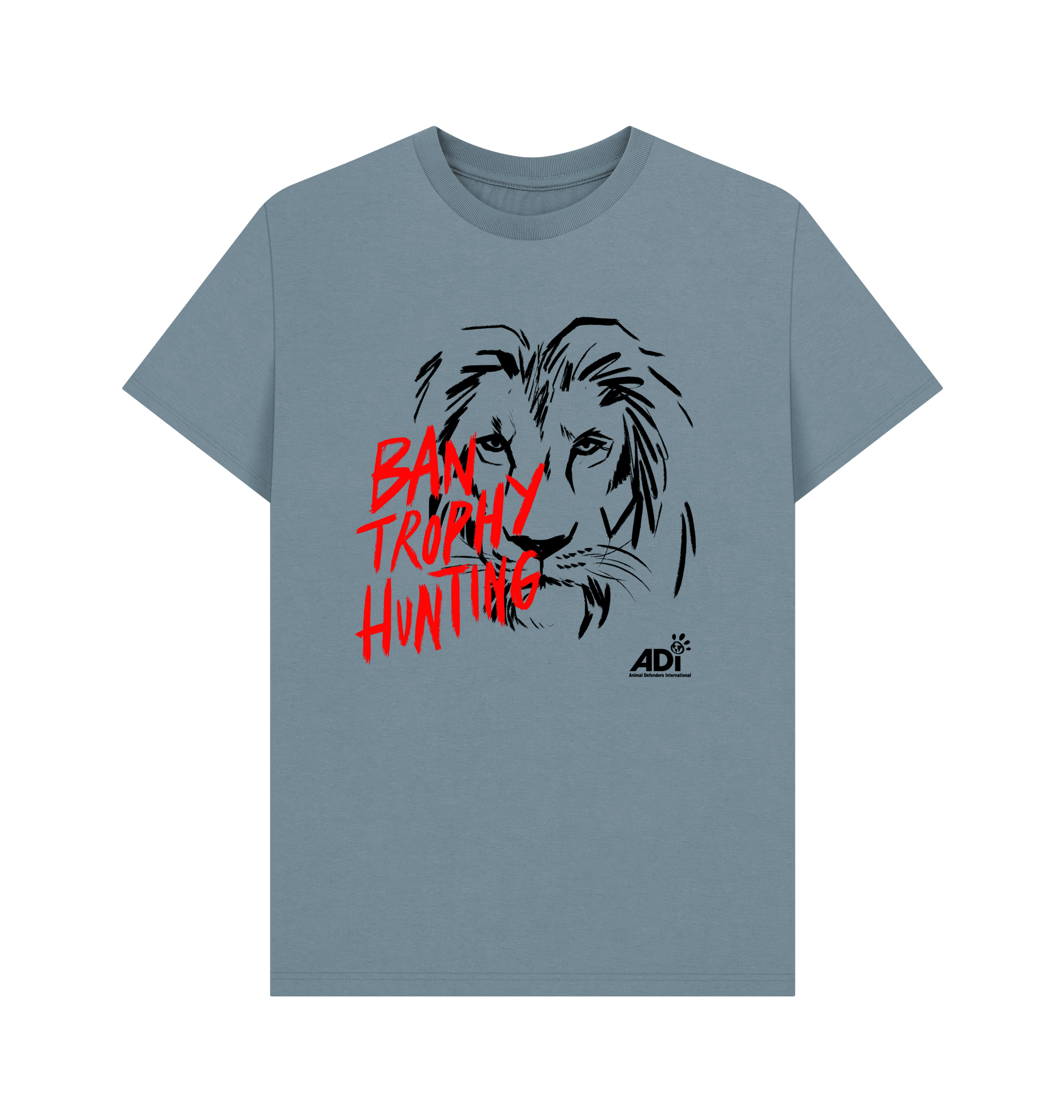 Stone Blue Printed T-shirt Front