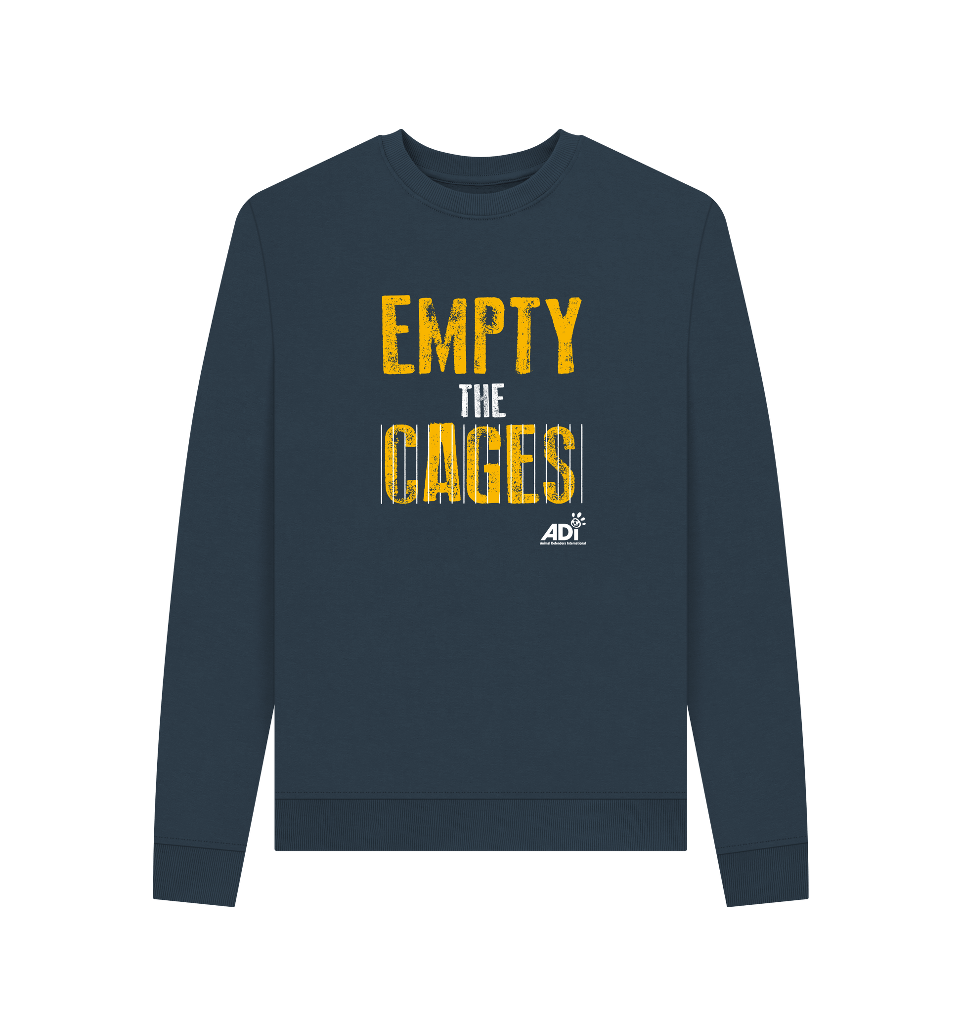 Navy Blue Printed Sweater Front