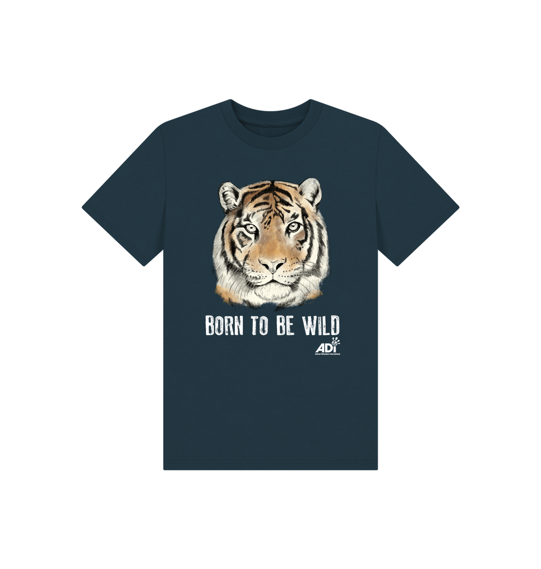 Denim Blue Printed Kids T-Shirt