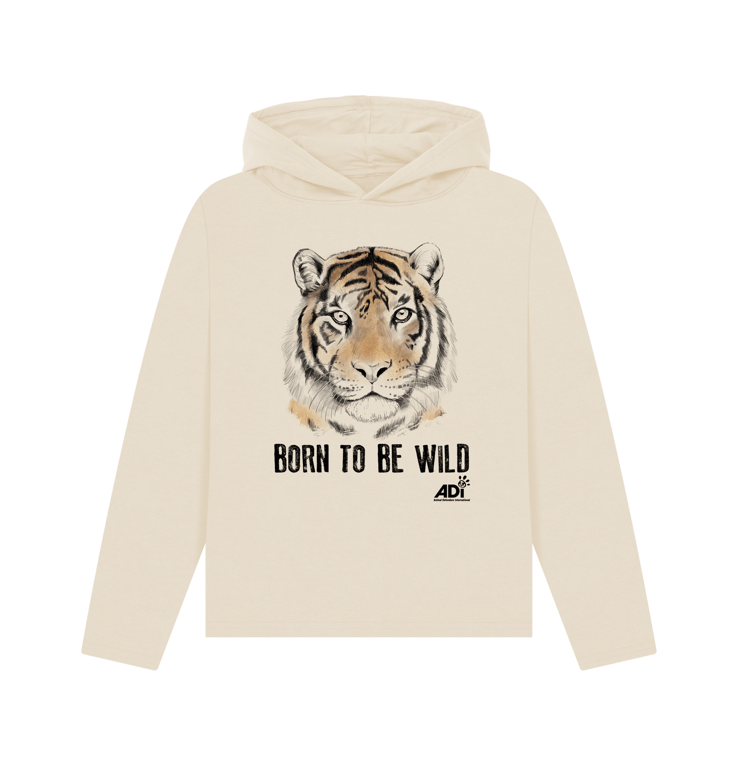 Oat Printed Hoody Front