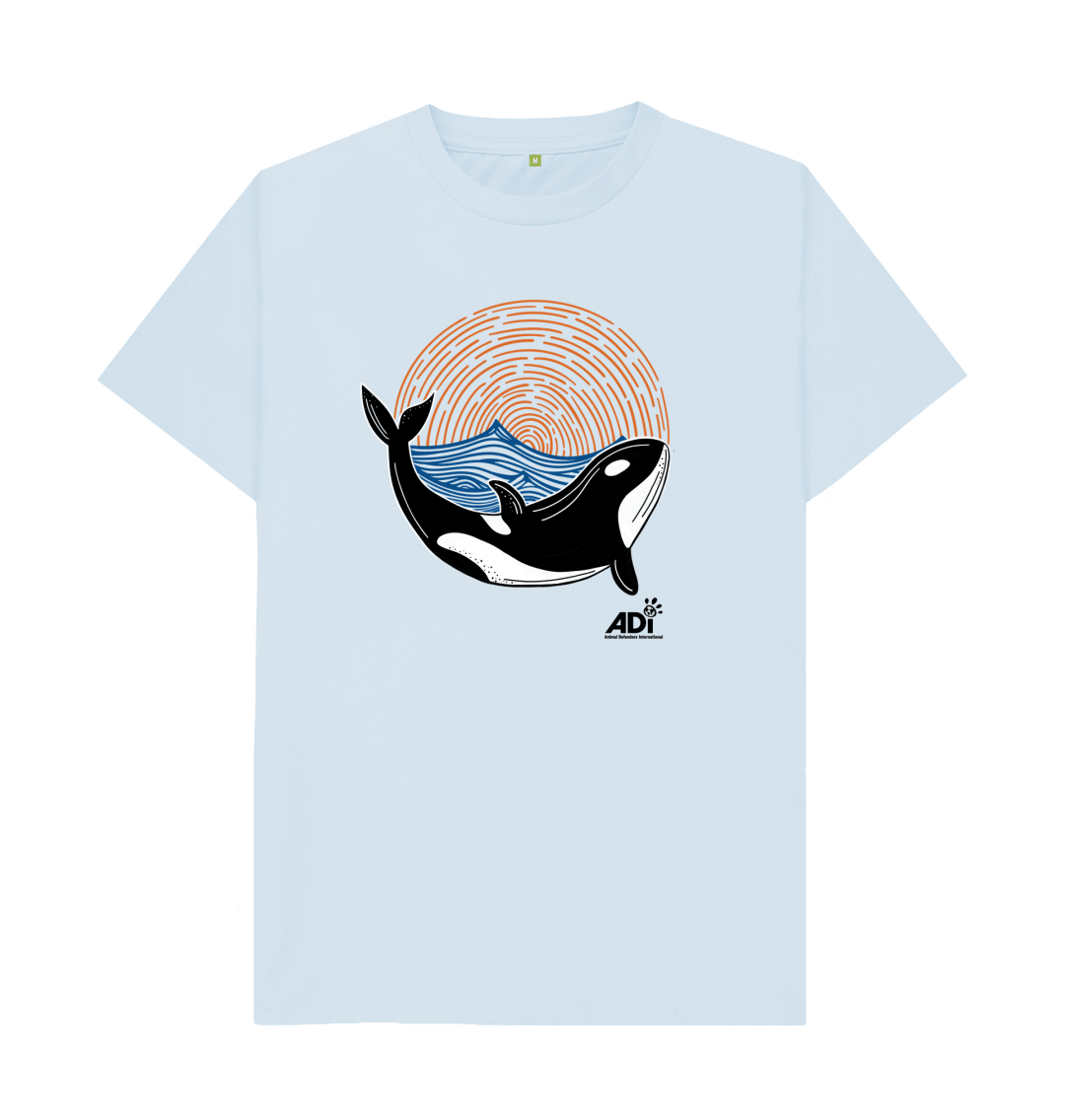 Sky Blue Printed T-shirt Front