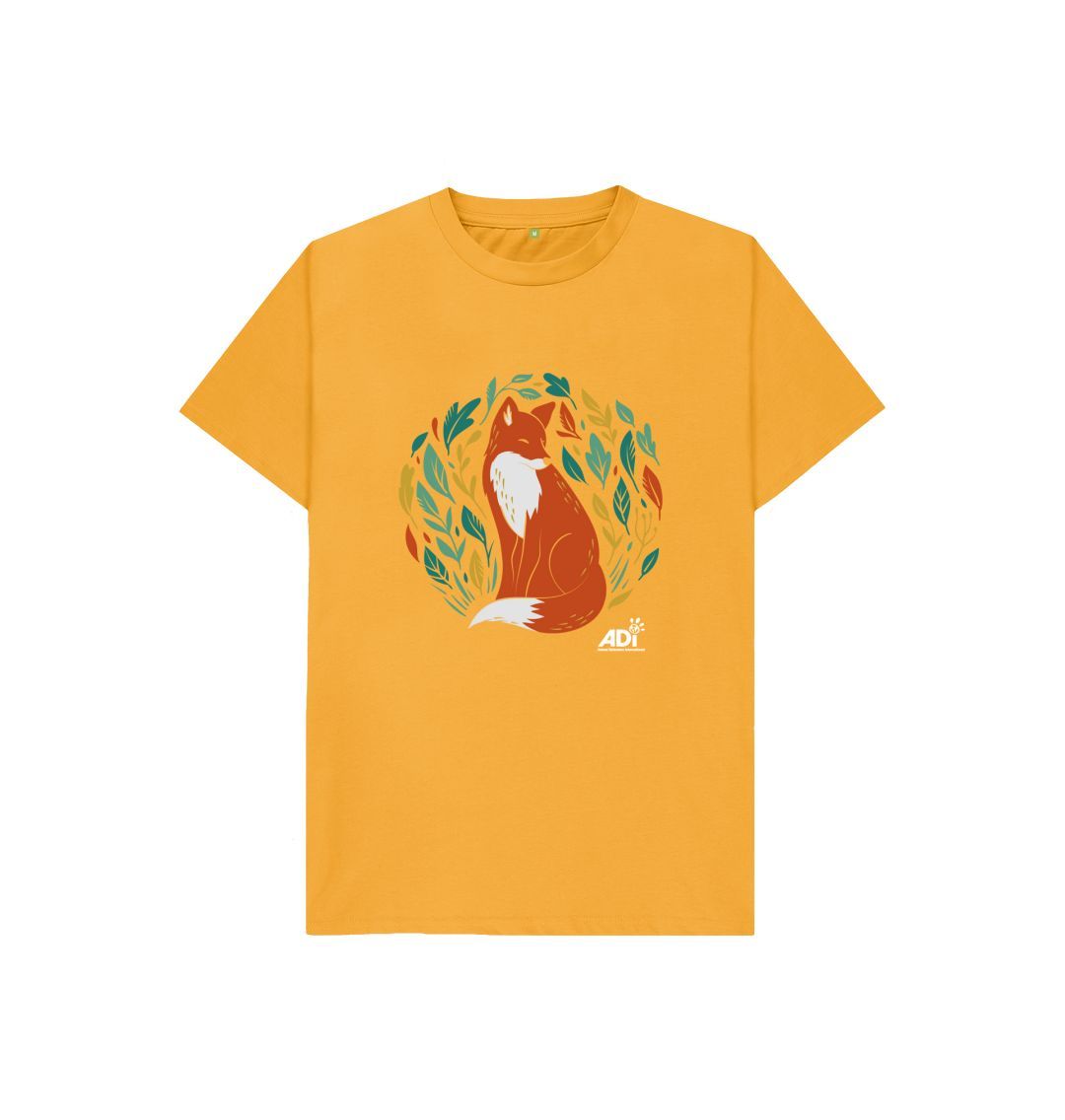 Mustard Autumn Fox Kids T-Shirt