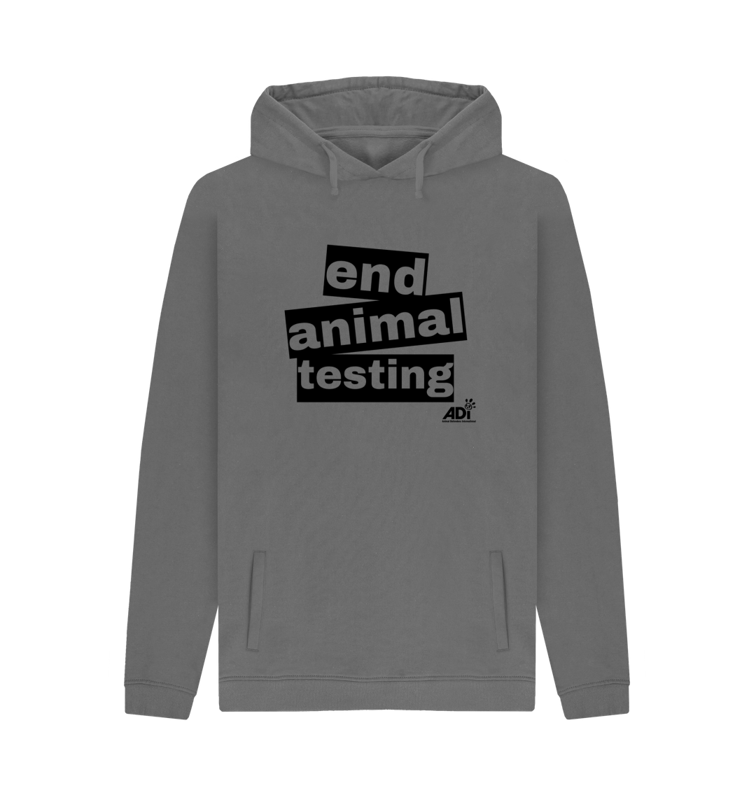 Slate Grey End Animal Testing Men's Hoody