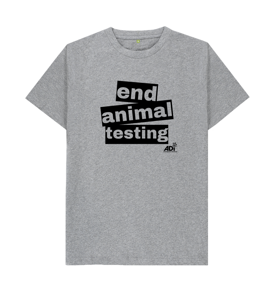 Athletic Grey End Animal Testing Men's T-Shirt