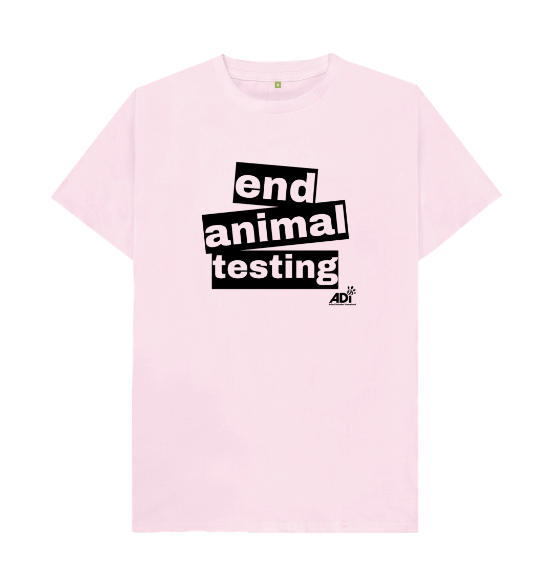 Pink End Animal Testing Men's T-Shirt