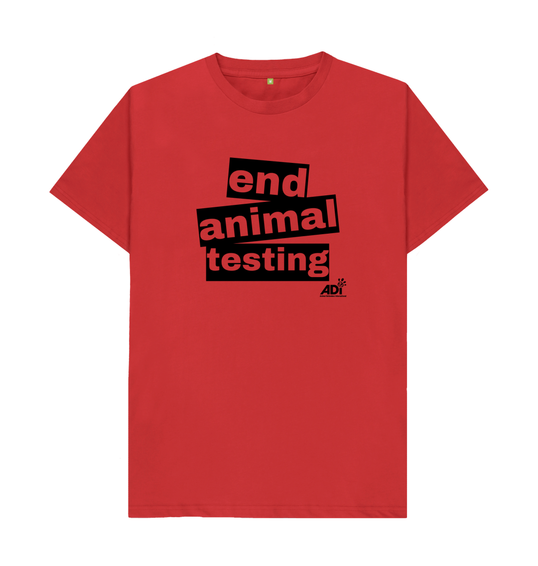 Red End Animal Testing Men's T-Shirt