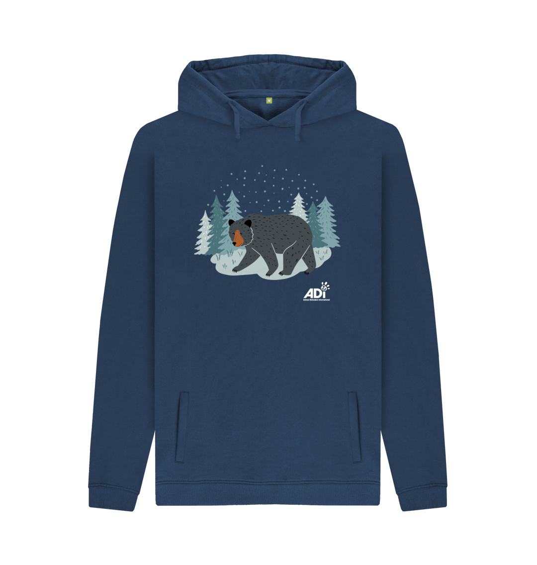 Navy Printed Hoody