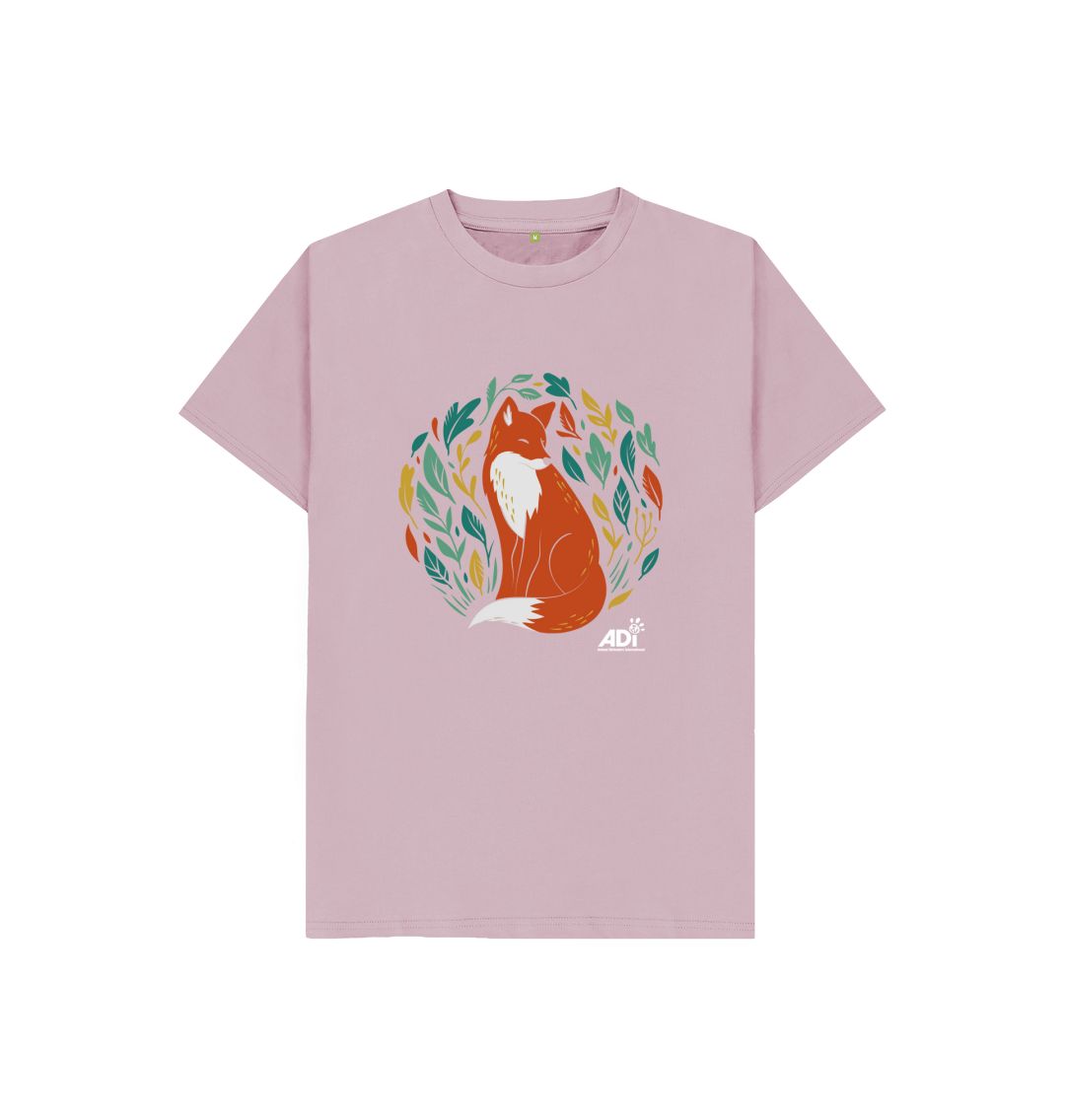 Mauve Autumn Fox Kids T-Shirt