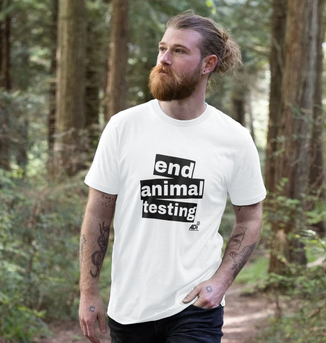 End Animal Testing Men's T-Shirt