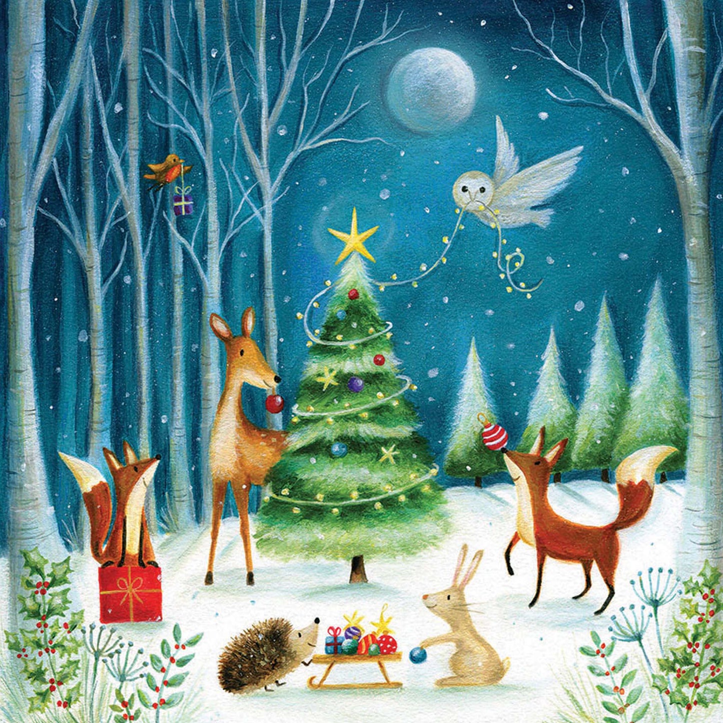 Festive Forest Friends Christmas cards