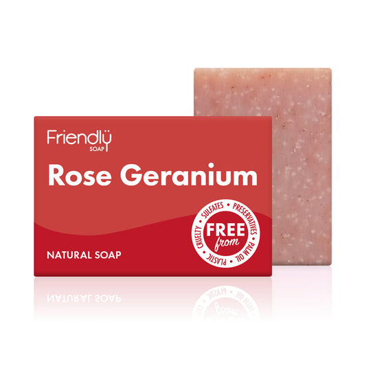 Friendly rose geranium soap bar